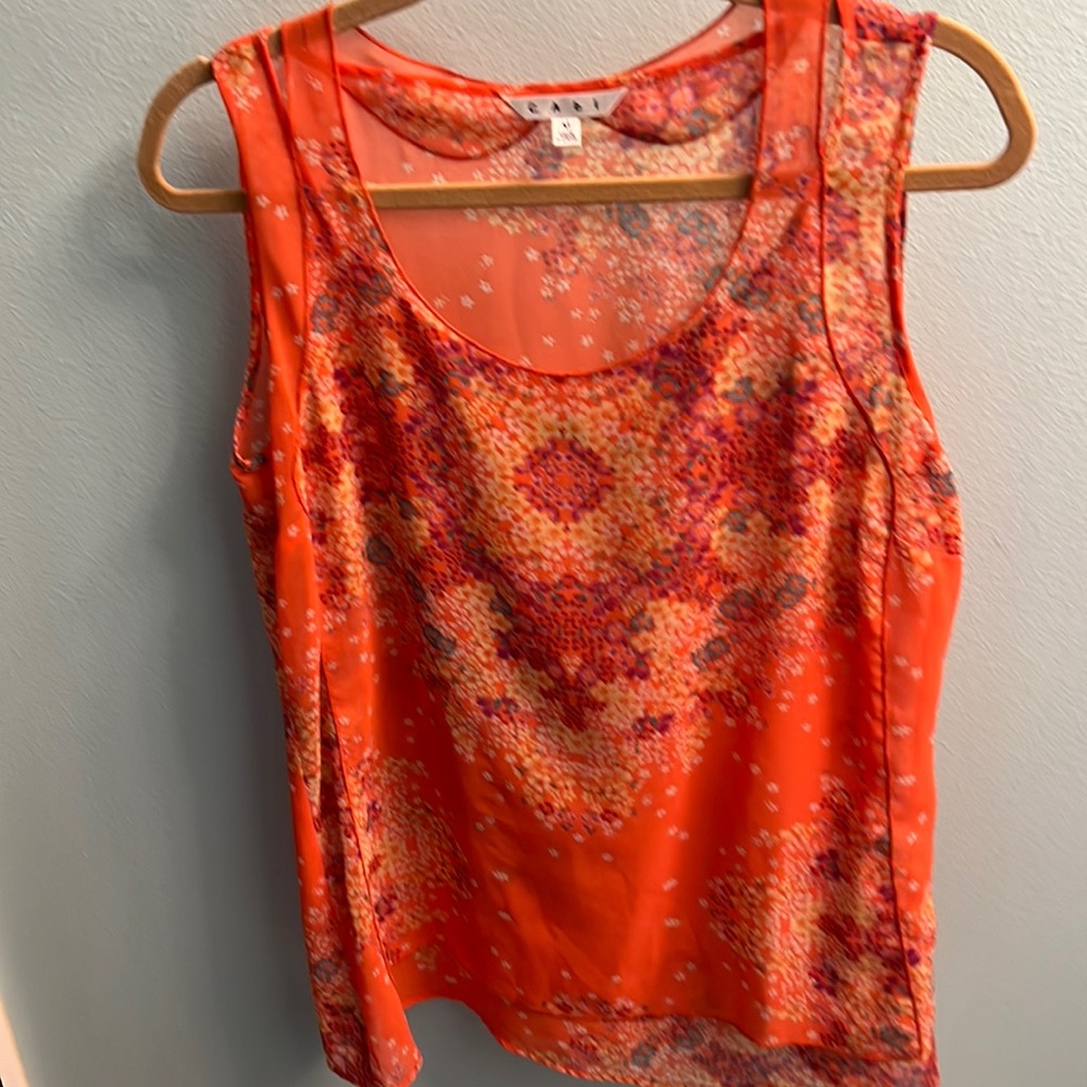 Vintage Cabi Merrow Edge Floral top